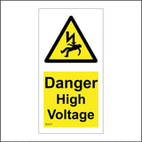 WS971 Danger High Voltage Sign with Triangle Person Lightning Bolt