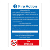 FI232 Fire Action In  The Event No Smoking