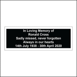 CM206 In Loving Memory Of Personalise Dates Sign