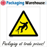WS858 Danger Drop Sign with Triangle Man Step