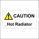 WS897 Caution Hot Radiator Sign with Triangle Exclamation Mark