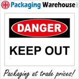 WS404 Danger Keep Out Sign