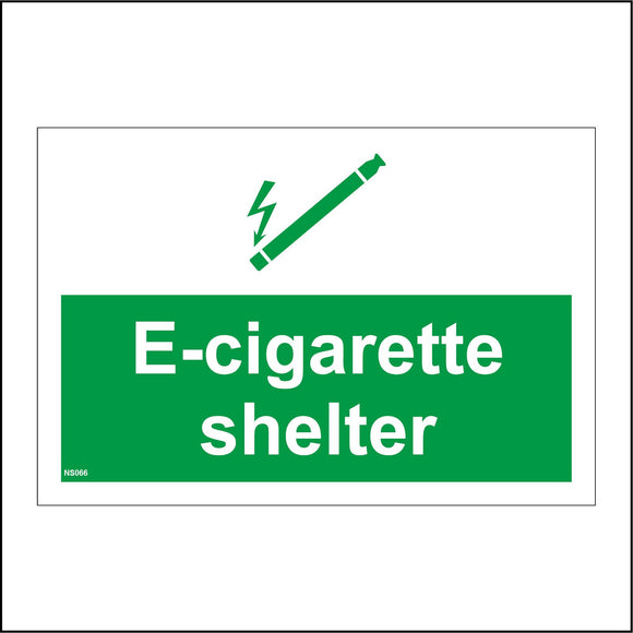 NS066 E-Cigarette Shelter Sign with Cigarette Wand Electricity