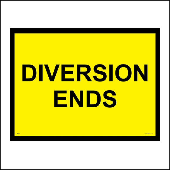 CS148 Diversion Ends Sign