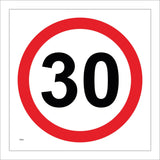 TR005 30 Miles Per Hour Sign with Circle