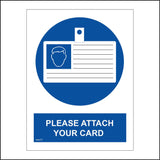 MA477 Please Attach Your Card Sign with Circle Face Permit Card