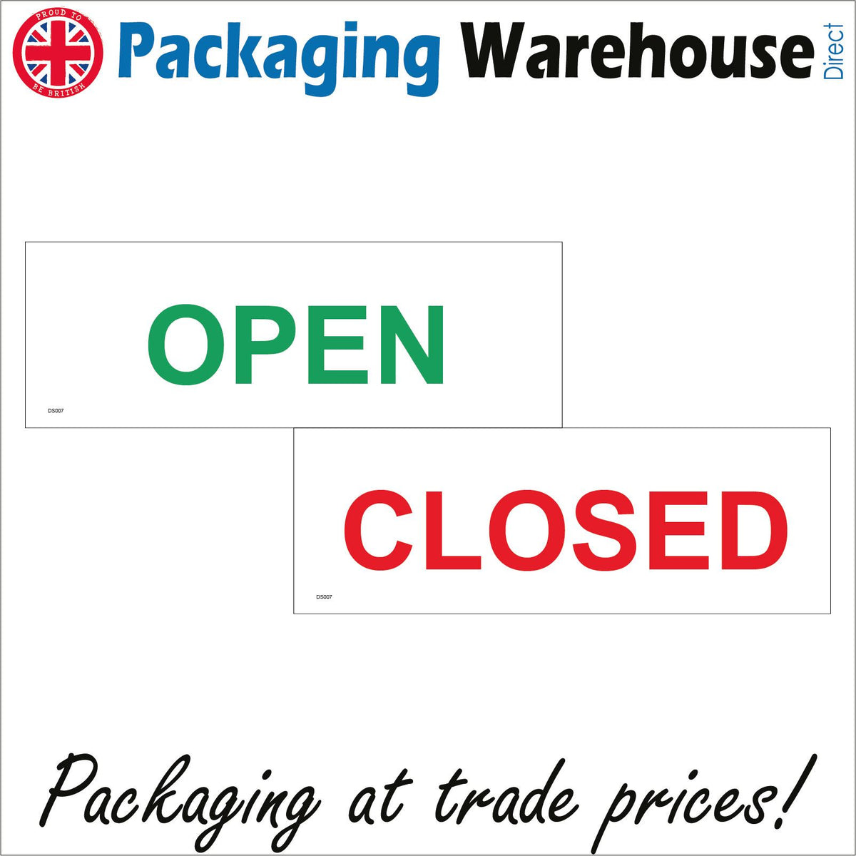 Open Closed Door Sign Double Sided Red Green – PWDirect