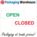 DS007 Open Closed Door Sign Double Sided Red Green