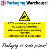 CT079 CCTV No Illegal Dumping Vehicle Registration Fly Tipping Waste