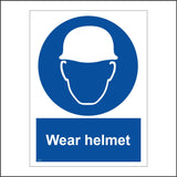 MA152 Wear Helmet Sign with Face Hard Hat