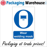 MA084 Wear Welding Mask Sign with Welding Mask