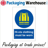 MA334 Hi-Vis Clothing Must Be Worn Sign with Jacket