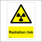 WS600 Radiation Risk Sign with Triangle Radiation Logo