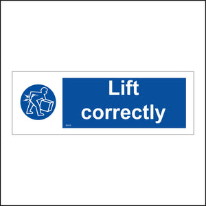 MA426 Lift Correctly Sign with Circle Person