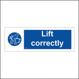 MA426 Lift Correctly Sign with Circle Person