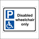 VE293 Disabled Wheelchair Only Access Logo