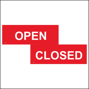 DS009 Open Closed Double Sided Door Sign