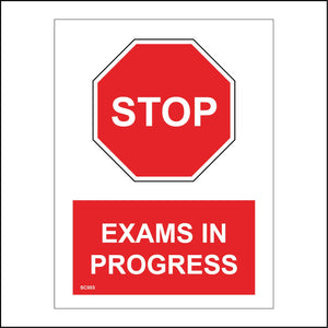 SC003 Stop Exams In Progress Entry Admittance Test Students