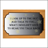 IN190 I Look Up To The Sky Talk Hear You Back Sign with Stars