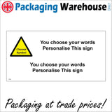 CWS08 Create Your Own Unique Custom Printed  Label Picture Symbol Design Sign
