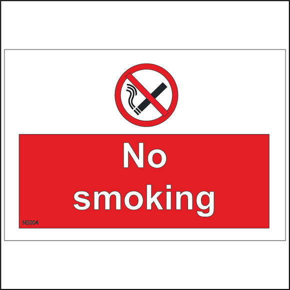 NS004 No Smoking Sign with Cigarette