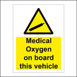 WT224 Medical Oxygen On Board This Vehicle Transport Cannister