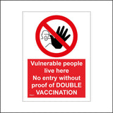 PR421 Vulnerable People No Entry Without Double Vaccination