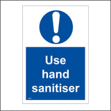 MA615 Use Hand Sanitiser Sign with Exclamation Mark