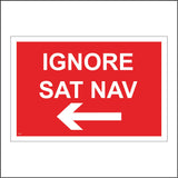 VE236 Ignore Sat Nav Left Arrow