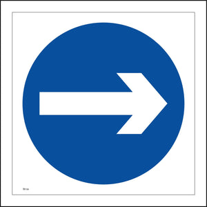 TR134 One Way Arrow Right Sign with Arrow