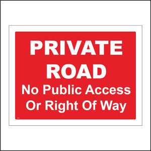 VE429 Private Road No Public Access Or Right Of Way