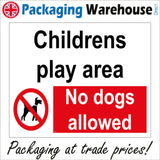 GE259 Childrens Play Area No Dogs Allowed Sign with Circle Dog