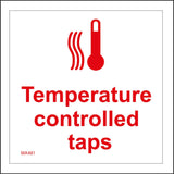 MA481 Temperature Controlled Taps Sign with Thermometer 3 Swirly Lines