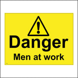 WS421 Danger Men At Work Sign with Triangle Exclamation Mark