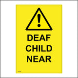 WT235 Deaf Child Near Hearing Sound Noise Slow Caution Drivers