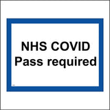 MA856 NHS Covid Pass Required Vaccine Injection Blue