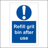 MA843 Refill Grit Bin After Use Winter Snow Ice