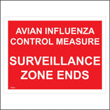 TR541 Avian Influenza Control Measure Surveillance Zone Ends