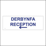 GE886 Derbynfa Reception Left Arrow Welsh Cymraeg