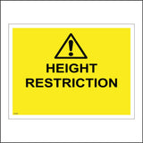 WS980 Height Restriction Sign with Triangle Exclamation Mark