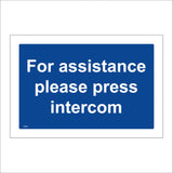 GE892 For Assistance Please Press Intercom