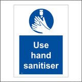 MA617 Use Hand Sanitiser Sign with Hands/Gel/Dispenser/Sanitiser