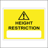 WS468 Height Restriction Sign with Triangle Exclamation Mark