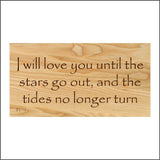 IN112 I Will Love You Until The Stars Go Out Sign