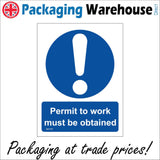 MA787 Permit To Work Must Be Obtained