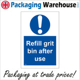 MA843 Refill Grit Bin After Use Winter Snow Ice