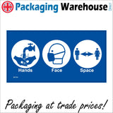 MA764 Hands Face Space Sign with Hands Face People