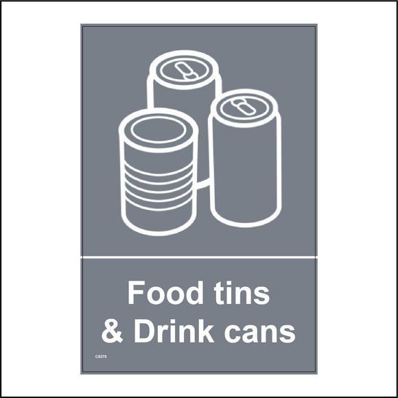CS375 Food Tins & Drink Cans Recycling Recycle Green Eco