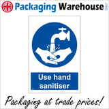 MA612 Use Hand Sanitiser Sign with Hands/Tap