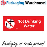 PR223 Not Drinking Water Sign with Circle Tap Glass Water